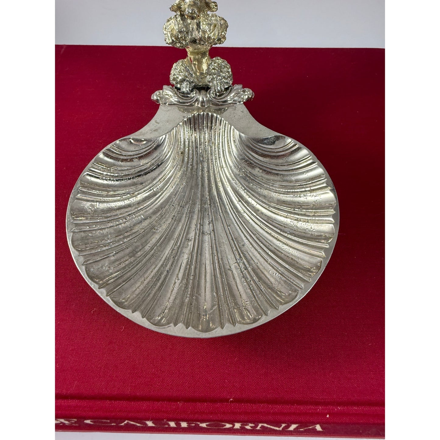 Vintage Silver-Plated Poodle Shell Dish – Mid-Century Trinket Holder