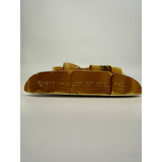 Vintage 1977 Miller Studio Mushroom Wall Plaque – Retro Chalkware Cottagecore Decor