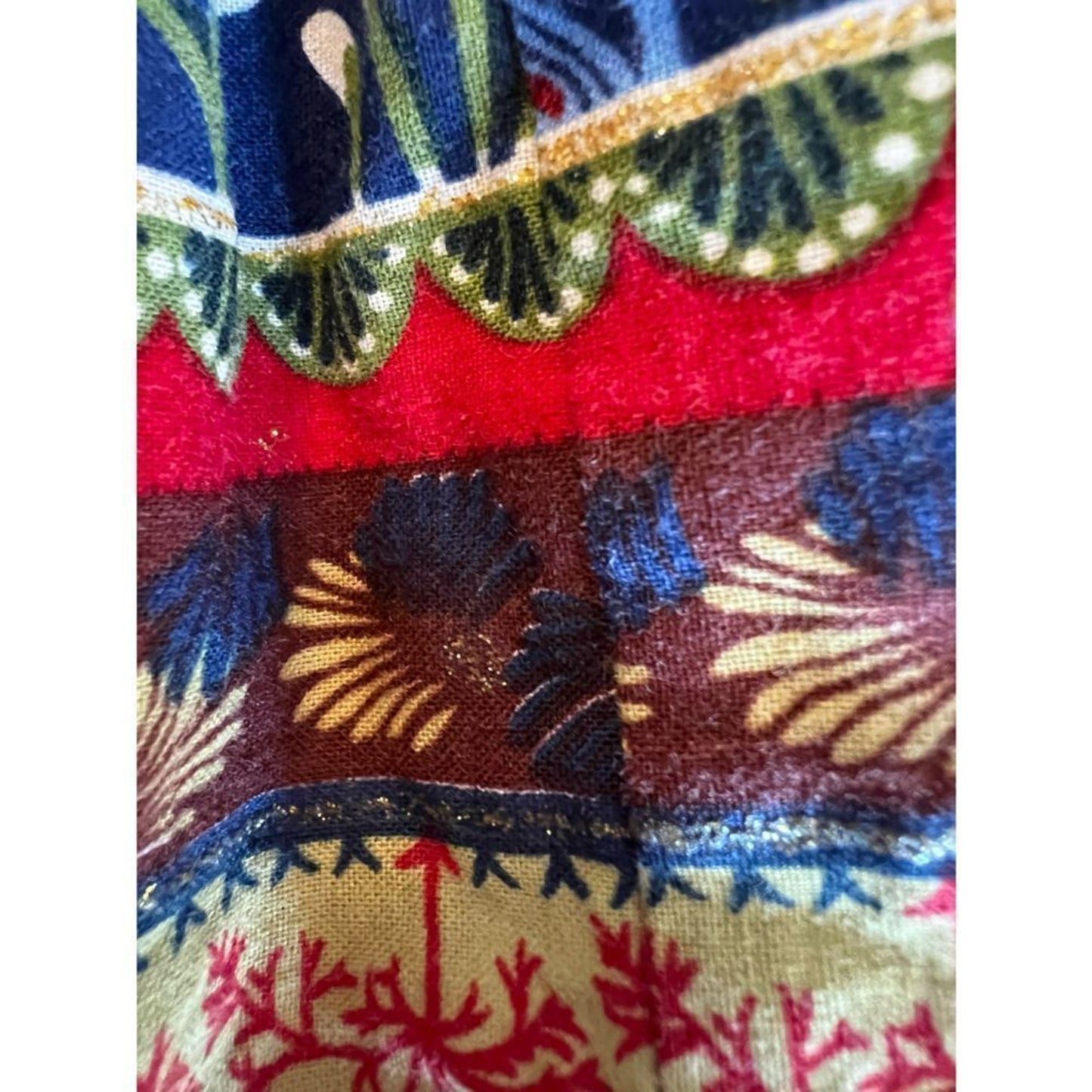 Solaris Boho Wrap Dress – Blue Bird & Floral Print – Size Large