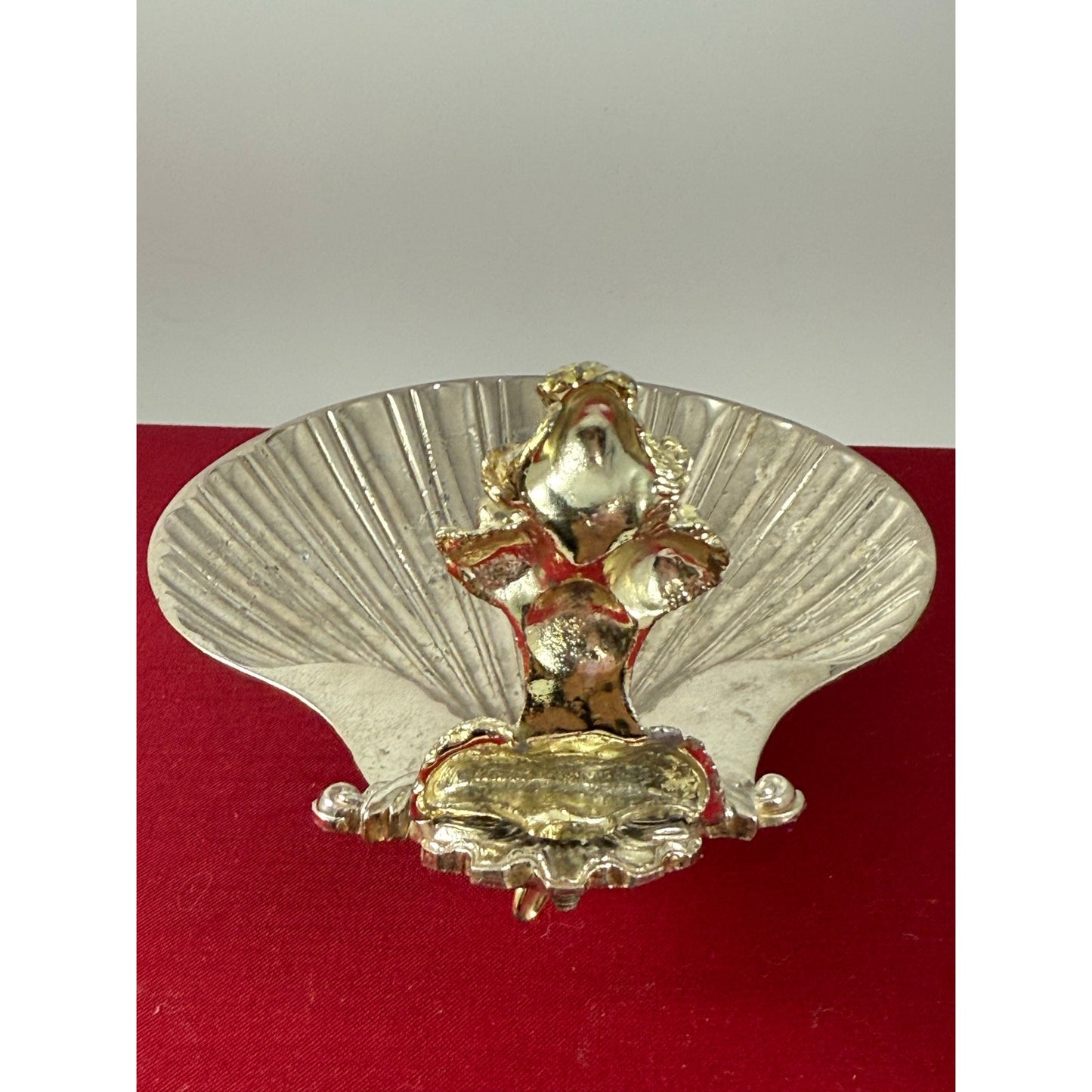 Vintage Silver-Plated Poodle Shell Dish – Mid-Century Trinket Holder